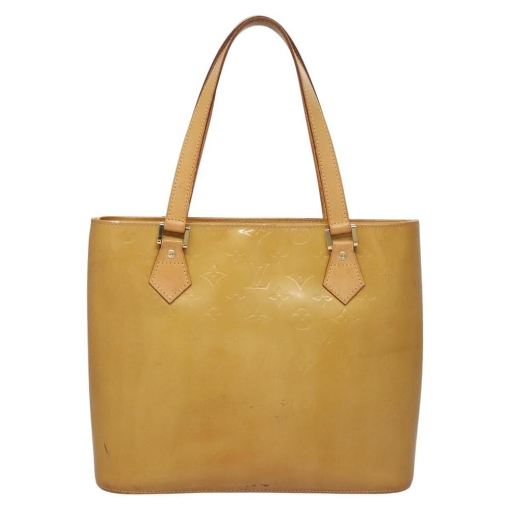Louis Vuitton Monogram Vernis Houston Handbag Beige